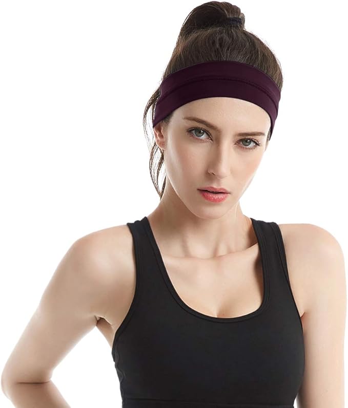 gemlon 健身头带 女式瑜伽运动吸汗带 防滑柔软弹性吸汗带 跑步健身